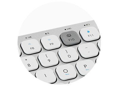 Teclado Inalámbrico Compacto 3 conexiones Blanco K75504ES-3