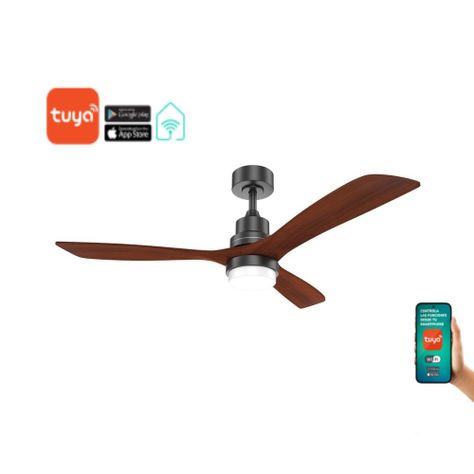 Ventilador de Techo con Luz y Wifi Heimat 138 Diametro-1