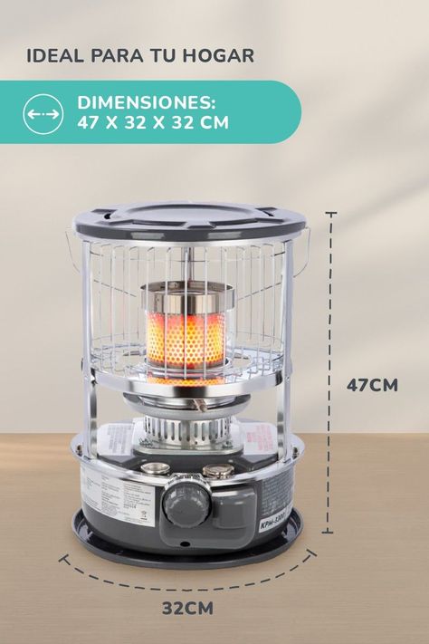 Estufa Parafina Kerosene Mecha  KPM-3300 Gris-4