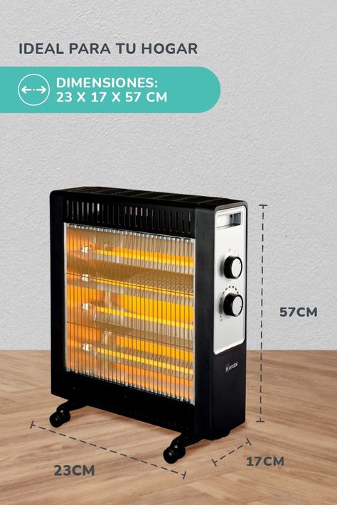 Estufa Calefactor Fibra de Carbono Kendal KNSB-220-8