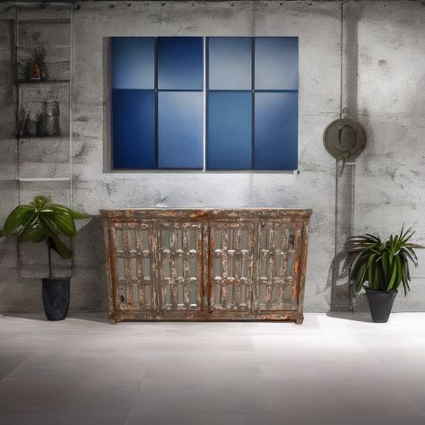  Bengala Gris de madera reciclada con un envejecido color gris-1