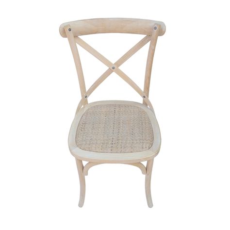 Pack 2 unidades Silla comedor Crossback blanca-3