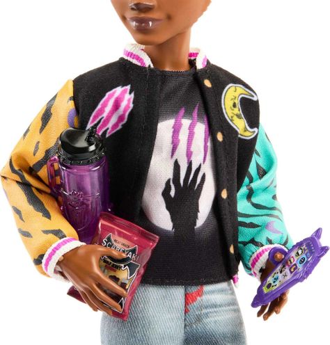Doll Monster High Clawd Wolf con mascota, gárgola y bulldog-3