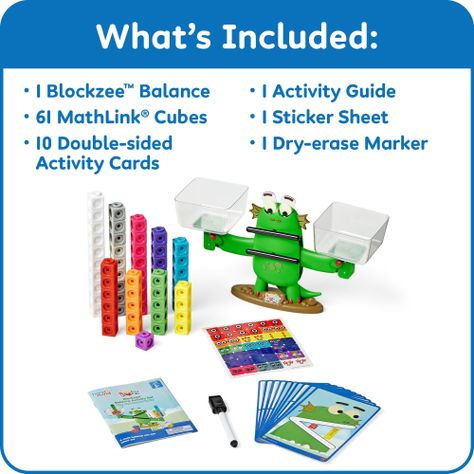 Set de actividades hand2mind Numberblocks Blockzee con 61 cubos-1