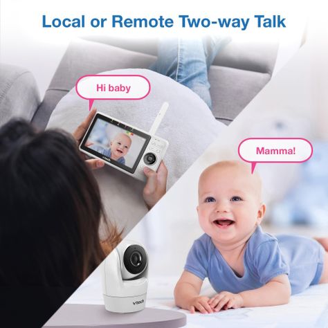 Monitor WiFi inteligente para bebés VTech VM901 con cámara de 1080p y 5 pulgadas-6