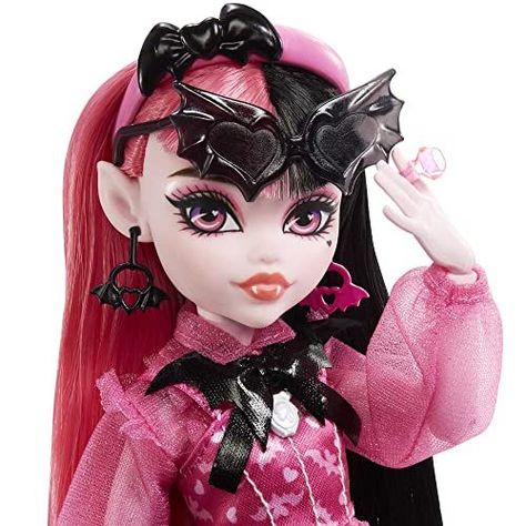Muñeca moderna Draculaura de Monster High con accesorios y murciélago para mascotas-3