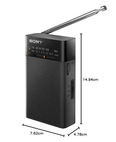 Sony ICF-P27 Radio portátil con altavoz y sintonizador AM/FM-2