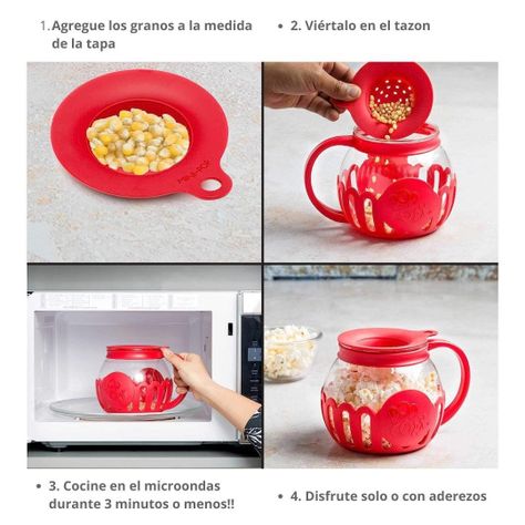 Taza Para Cabritas En Microondas Envase Utensilio Cocina-6