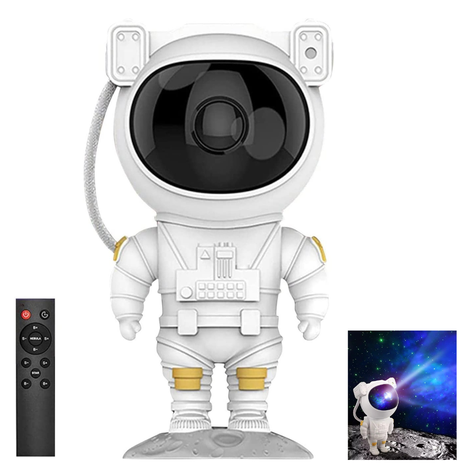 Proyector Galaxia Luz LED Lámpara De Astronauta USB con Control Remoto-0