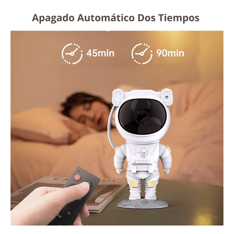 Proyector Galaxia Luz LED Lámpara De Astronauta USB con Control Remoto-2