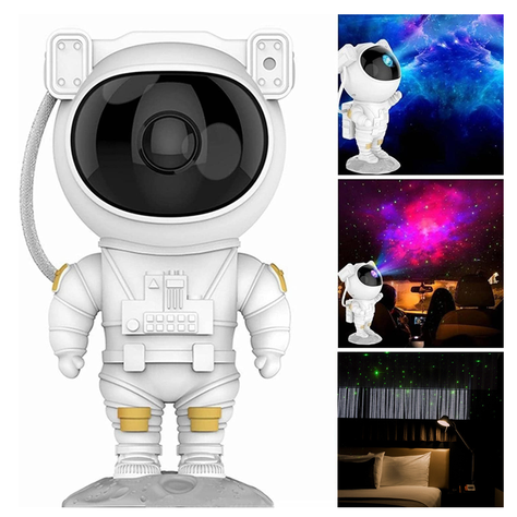 Proyector Galaxia Luz LED Lámpara De Astronauta USB con Control Remoto-5