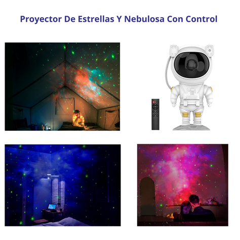Proyector Galaxia Luz LED Lámpara De Astronauta USB con Control Remoto-7