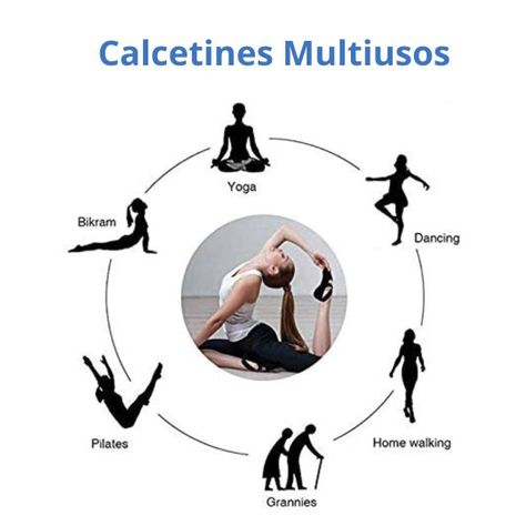 Pack 2 Pares de Calcetines Para Yoga Antideslizantes Mujer-5
