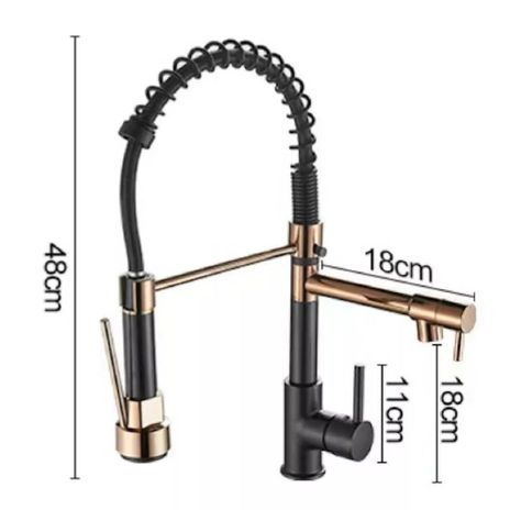 Grifo Lavaplatos Monomando Llave De Cocina Extensible Triple-1