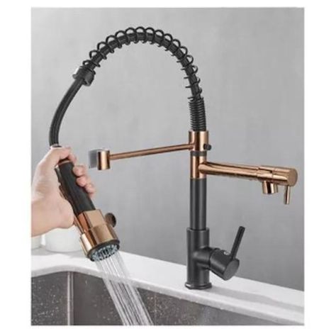 Grifo Lavaplatos Monomando Llave De Cocina Extensible Triple-5