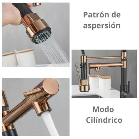 Grifo Lavaplatos Monomando Llave De Cocina Extensible Triple-6