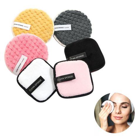 Set 6 Pétalos Removedores De Maquillaje Reutilizable Limpiador Facial-5