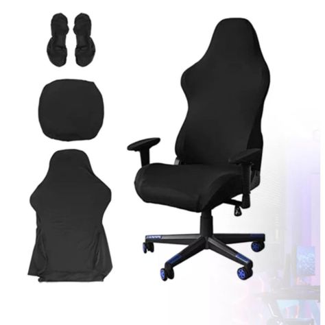 Funda Protectora Silla Gamer Asiento Oficina Juego 4 Pzas -2
