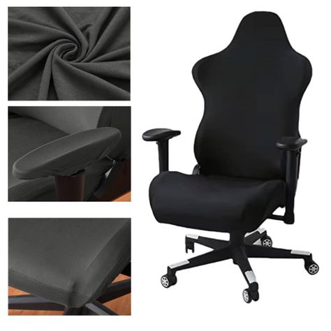 Funda Protectora Silla Gamer Asiento Oficina Juego 4 Pzas -3
