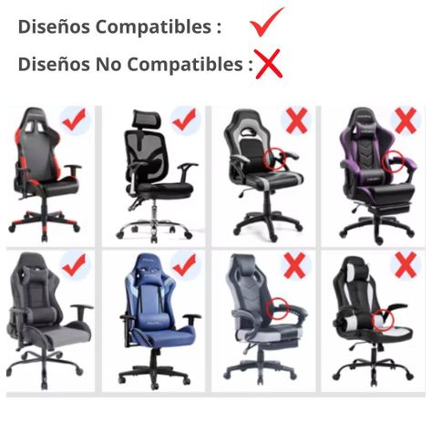 Funda Protectora Silla Gamer Asiento Oficina Juego 4 Pzas -6