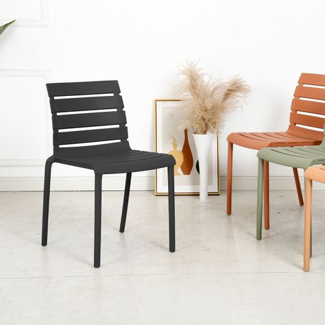 Silla Exterior Lines Negra-7