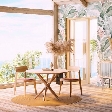 Mesa de Comedor Bay Roble Natural D120cm-6