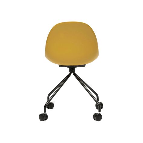 Silla de Oficina Vivid Wheels Amarillo Ocre-3