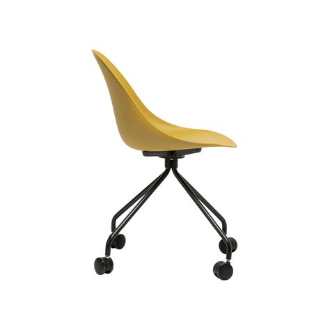 Silla de Oficina Vivid Wheels Amarillo Ocre-1