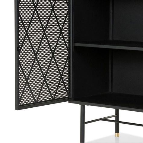 Vitrina Bay Baja Roble Negro-6