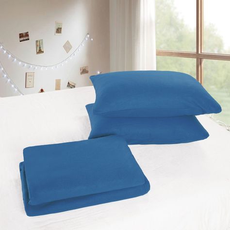 Juego de Sabanas Polar Domsa 2.5 Plazas Color Azul Turquesa-2
