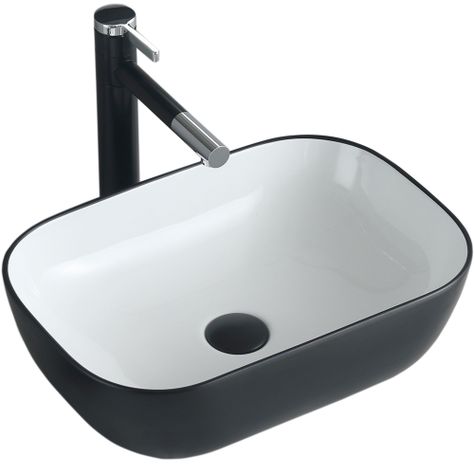 Lavamanos Sobreponer Domsa SLC895-BLACK OR WHITE-2