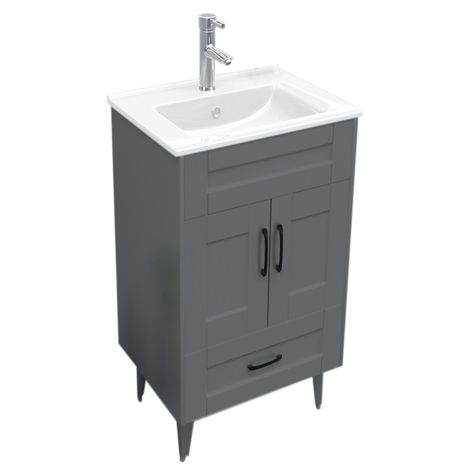 Mueble Vanitorio Domsa 50SK Gris (Sin Cubierta)-1