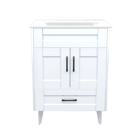 Kit Mueble Vanitorio Domsa Deluxe Blanco B60SK+P-60-0