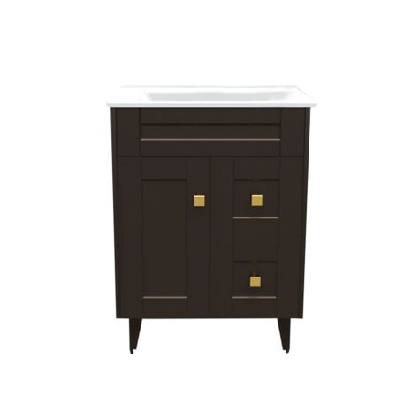 Kit Mueble Vanitorio Domsa Deluxe Café N60SK+P-60-0