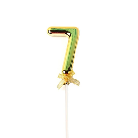 Topper Numero 7 Dorado-1