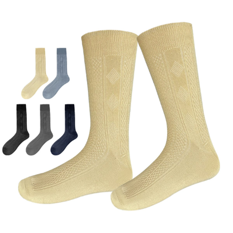 Calcetines De Hombre Super Color Liso  12 Unid-1