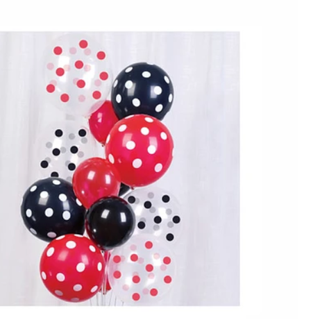 Set De Globos Rojo Y Negro Serie Mickey 13Pcs-1