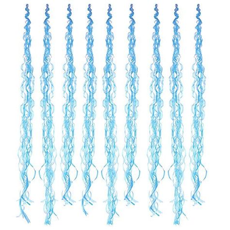 DECO COLGANTE CREPE 10 PCS CELESTE CREMA X1 UNI-0