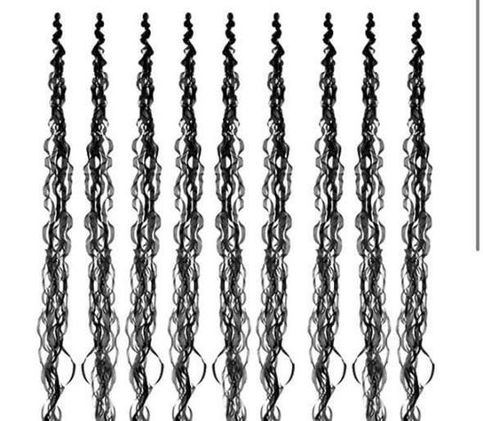 DECO COLGANTE CREPE 10 PCS CELESTE CREMA X1 UNI-1