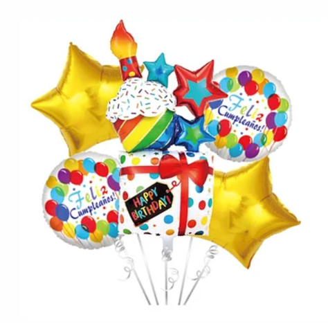 Set De Globos De Cumpleaños 5 Pcs-0