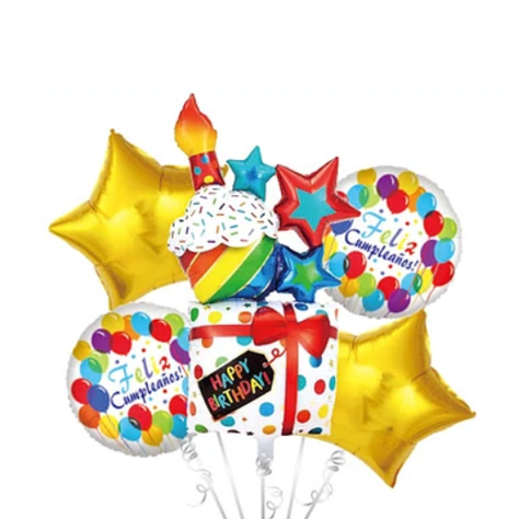 Set De Globos De Cumpleaños 5 Pcs-1