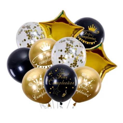Set De Globos Feliz Cumpleaños 10Pcs 30 Cm-0