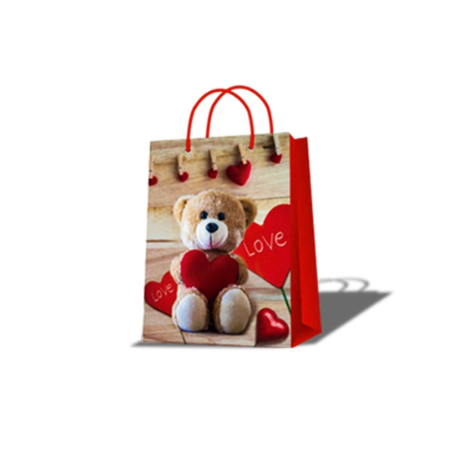 Bolsa De Regalo Oso Corazon 18X8X24 12 Unid-0