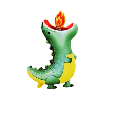 Globo Metálico Dinosaurio Con Fuego 87x61Cm-0