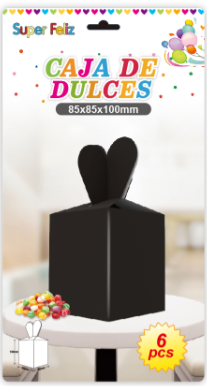 CAJAS PARA DULCES X 6PCS NEGRAS-0
