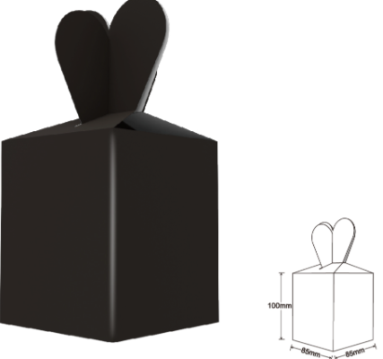 CAJAS PARA DULCES X 6PCS NEGRAS-1