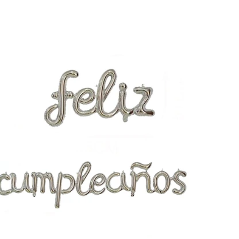 Globos Metálico Feliz Cumpleaños Plateado 16 Pulgadas-1