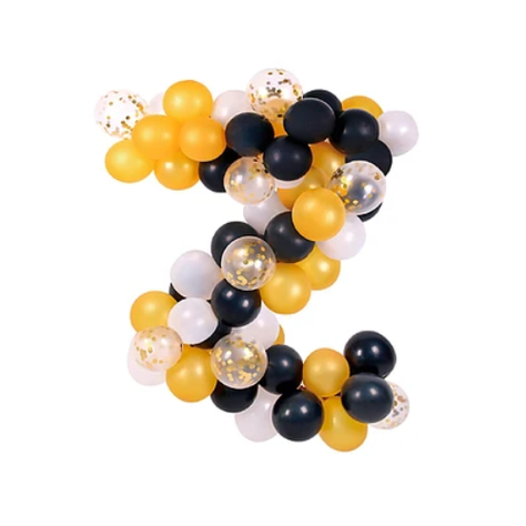 Árco Orgánico De Globos Dorado Y Negro 98Pcs-0