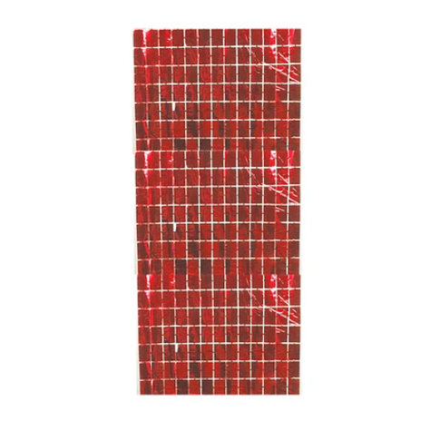 Cortina Metálica De Cuadros Roja 100x200cm-0