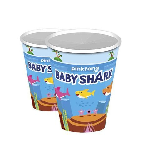 VASO POLIPAPEL BABY SHARK X6 PCS X1 UNI-0